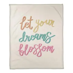 50" x 60" Let Your Dreams Blossom Coral Fleece Blanket