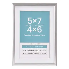 Basics&trade; Tabletop Frame with Mat by Studio D&eacute;cor&reg; Silver