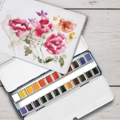 24 Half Pans Classic Watercolor Set by Artist's Loft&trade;
