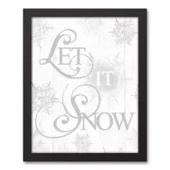 Let It Snowflakes 11x14 Black Framed Canvas