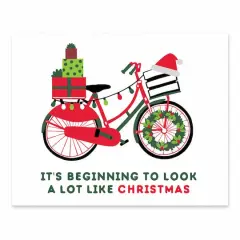 Christmas Bike Tabletop Canvas