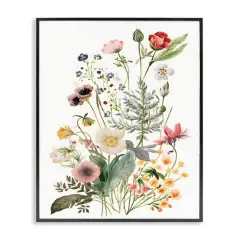 Stupell Industries Subtle Spring Blossoms Framed Giclee Art Black