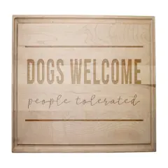Dogs Welcome 17" x 11" Maple Cutting Board
