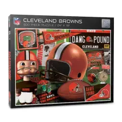 NFL Retro Series 500 Piece Puzzle Cleveland Browns