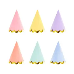 5" Pastel with Foil Scallop Party Hats by Celebrate It&trade;