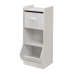 Badger Basket White Upright Storage Nook With Reversible Basket