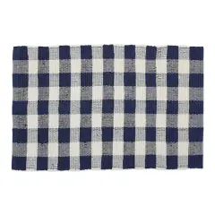 DII&reg; Buffalo Check Rag Rug, 26" x 40" Navy and Cream