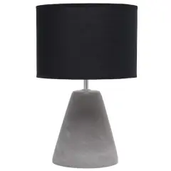 Simple Designs&trade; 14.5" Pinnacle Concrete Table Lamp Black