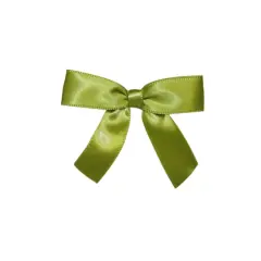 JAM Paper 2" Satin Twist Tie Bows, 100ct. Green Grass