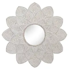 48" White Vintage Wall Mirror