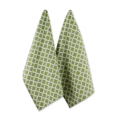 DII&reg; Lattice Dishtowels, 2ct. Antique Green