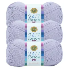 3 Pack Lion Brand&reg; 24/7 Cotton&reg; DK Yarn Desert Lily