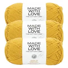 3 Pack Lion Brand&reg; Tom Daley Made with Love&trade; The Cottony One&trade; Yarn Gold Medal