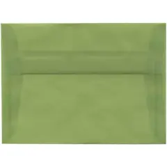 JAM Paper A7 Translucent Vellum Invitation Envelopes, 50ct. Leaf Green