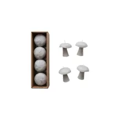 Hello Honey&reg; Unscented Mushroom-Shaped Votive Candles, 4ct. Gray
