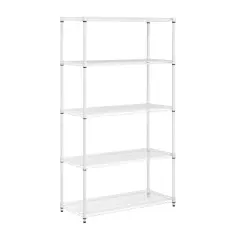 Honey Can Do White 5-Tier Heavy-Duty Adjustable Shelving Unit