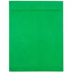 JAM Paper 10" x 13" Tyvek Tear-Proof Open End Catalog Envelopes, 25ct. Green