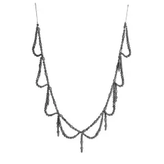 Hello Honey&reg; 6ft. Stained Paulownia Wood Bead Swag Garland