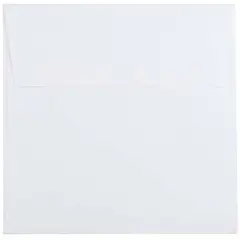 JAM Paper 5.5" x 5.5" White Square Invitation Envelopes
