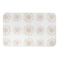 Tan Dot Sunburst 34" x 21" Bath Mat