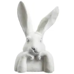 14.5" White Posing Bunny