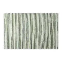 DII&reg; Slim Stripe Cotton Chindi Rug, 4ft. x 6ft. Jadeite