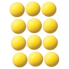 Champion Sports 4" Yellow Uncoated Regular Density Foam Ball, 12ct.