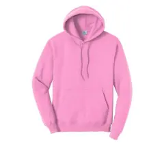 Port & Company&reg; Brights Core Fleece Pullover Hooded Sweatshirt Candy Pink