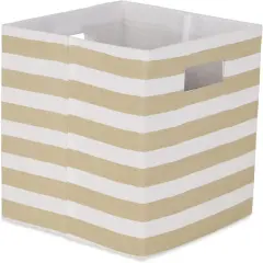 DII&reg; Striped Square Storage Cube Vintage Linen