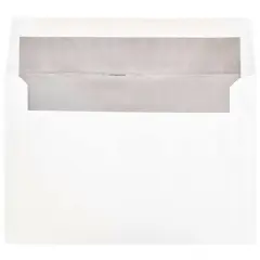 JAM Paper 6" x 9" Silver Foil Lined Invitation Envelopes