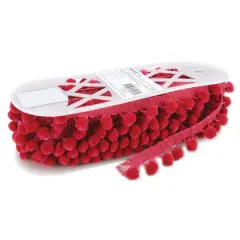 Simplicity 1.125" x 12yd. Ball Fringe Strawberry