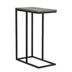 Household Essentials 25" Jamestown C-Shaped End Table Gray