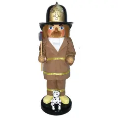Santa's Workshop 14" Fireman & Dalmatian Nutcracker