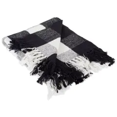 DII&reg; Black & White Buffalo Check Throw