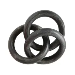 Hello Honey&reg; 9.5" Black Marble Circle Chain D&eacute;cor