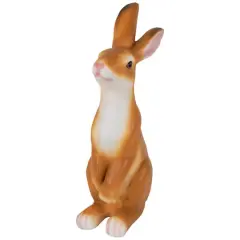 19" Standing Curious Bunny Outdoor Garden Statue