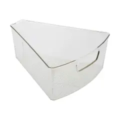 Kitchen Details Clear Triangular Lazy Susan Organizer Bins, 2ct.