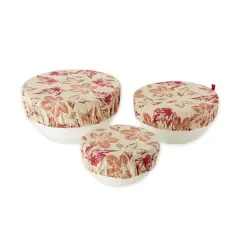 DII&reg; Rustic Leaves Print Dish Cover Set