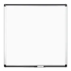 U Brands PINIT Silver 36" x 36" Aluminum Frame Magnetic Dry Erase Board