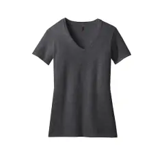 District&reg; Women's Perfect Blend&reg; V-Neck T-Shirt Heathered Charcoal