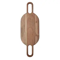 Hello Honey&reg; 20.5" Natural Acacia Wood Charcuterie or Cutting Board with 2 Handles