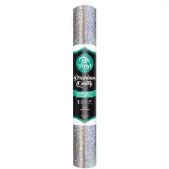 PA Vinyl Sparkle Permanent Adhesive Vinyl Silver