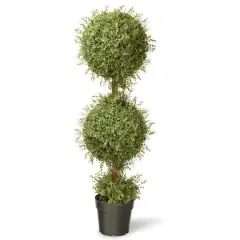 4ft. Mini Tea Leaf Two-Ball Topiary