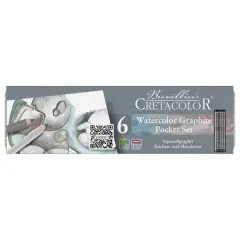Cretacolor&reg; Graphite Water-Soluble Pencil Pocket Set