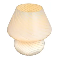 Hello Honey&reg; 9.5" White Vintage Blown Glass Table Lamp