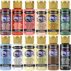 DecoArt&reg; Americana&reg; Boho Vibes 12 Color Acrylic Paint Set
