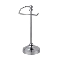 SunnyPoint 16.75" Satin Nickel Deluxe Free Standing Heavy Weighted Countertop Fingertip Towel Holder Stand