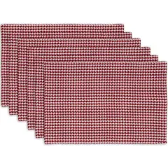 Tango Houndstooth Placemat Set, 13" x 19", 6 Piece