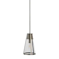 Hello Honey&reg; Robert Stevenson Lighting Jaxon Metal & Seedy Glass Ceiling Light Brushed Nickel