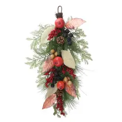 2.5ft. Autumn Harvest Mixed Berry & Pine Needle Teardrop Swag